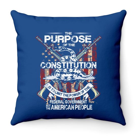 American Constitution Federal Government Guns Throw Pillow