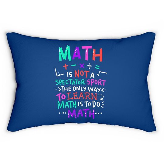 Math Teacher Mathematical Symbol Lumbar Pillow