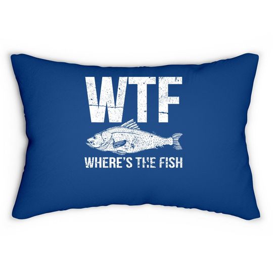 Wtf Where's The Fish Lumbar Pillow
