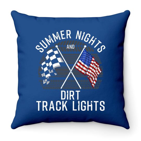 Funny Dirt Racing Dirt Track Racing Tt Throw Pillow