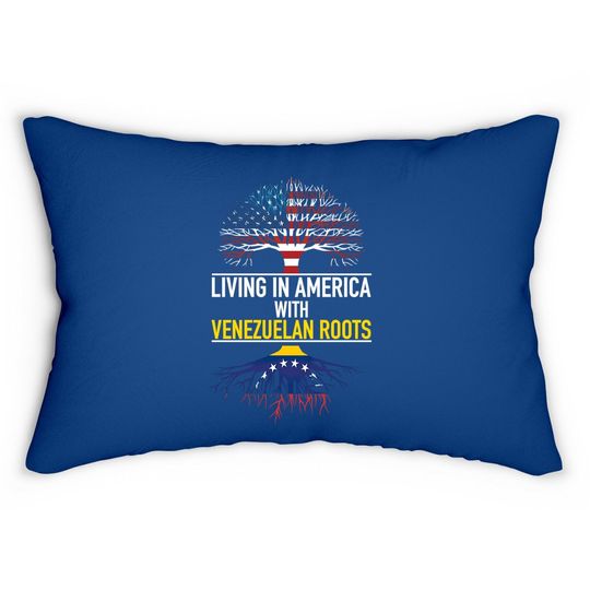 America Venezuelan Living In America With Venezuelan Roots Lumbar Pillow