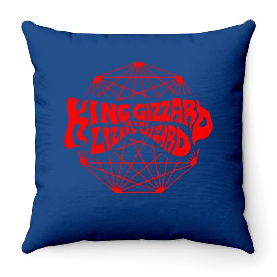 King Gizzard The Lizard Gift Wizard Throw Pillow