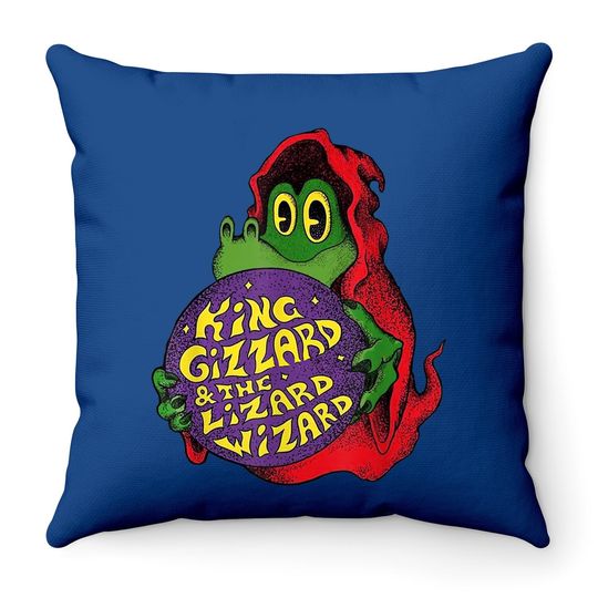 King Gizzard The Lizard Gift Wizard Throw Pillow