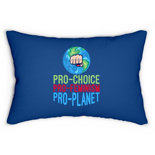Pro Choice Feminist Movement Science Earth Day 2021 Lumbar Pillow