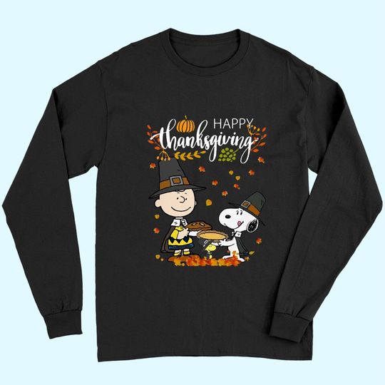 Charlie Brown Snoopy Happy Thanksgiving Long Sleeves