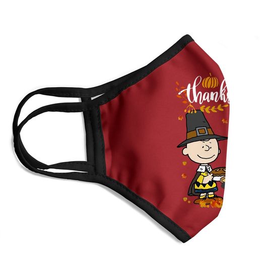 Charlie Brown Snoopy Happy Thanksgiving Face Masks
