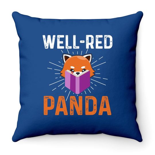 Well Red Panda Throw Pillow