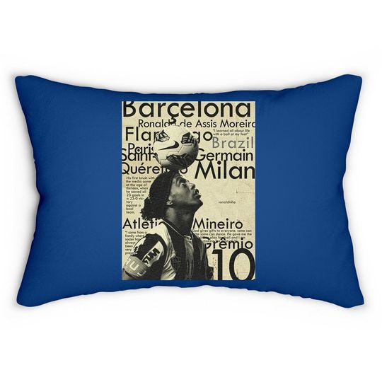 Ronaldinho Lumbar Pillow - Soccer Lumbar Pillow - Soccer Lumbar Pillow - Soccer Lumbar Pillow