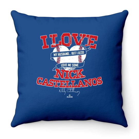 I Love Nick Castellanos Throw Pillow