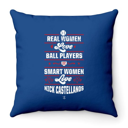 Nick Castellanos - Real Smart Graphic Throw Pillow