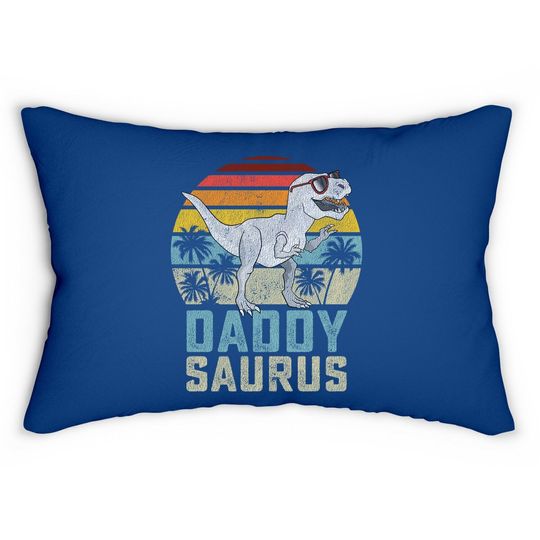 Daddysaurus T Rex Dinosaur Daddy Saurus Lumbar Pillow