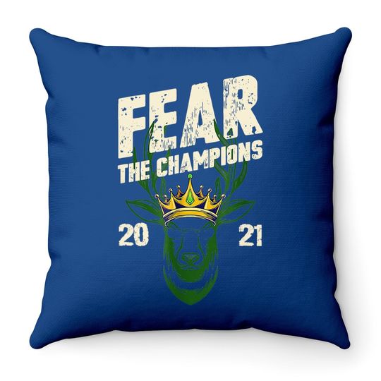 Fear Deer Buck The Champions 2021 Throw Pillow