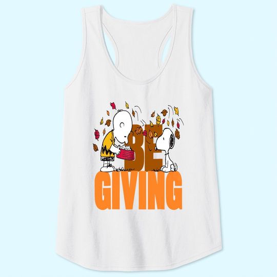 Peanuts Snoopy Charlie Brown Thanksgiving Tank Tops