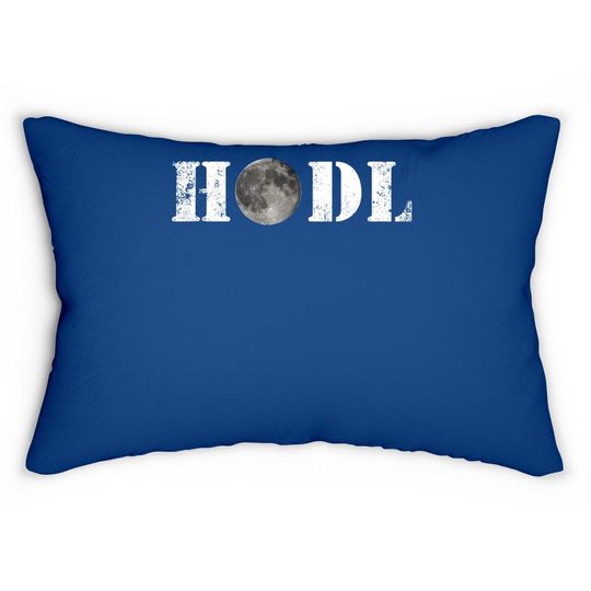 Crypto Merch, Hodl Moon Cryptocurrency  lumbar Pillow