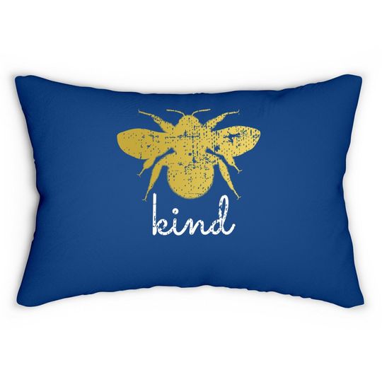 Vintage Be Kind - Bumblebee Bee Kind Kindness Lumbar Pillow