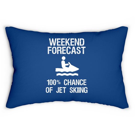 Jet Ski Funny Lumbar Pillow - Weekend Forecast