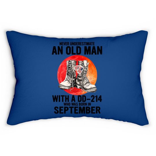 Born In September Veteran Old Man Birthday Lumbar Pillow