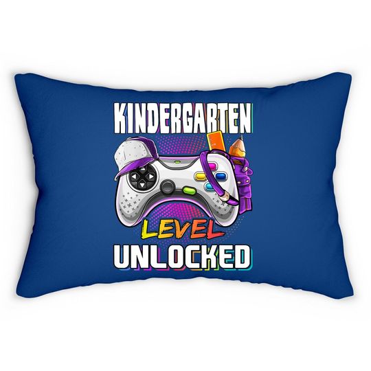 Kindergarten Level Unlocked Back To School Video Game Girls Lumbar Pillow