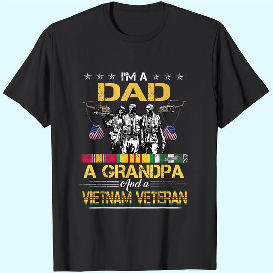 Dad Grandpa Vietnam Veteran Vintage Shirt Military Men's T-Shirt