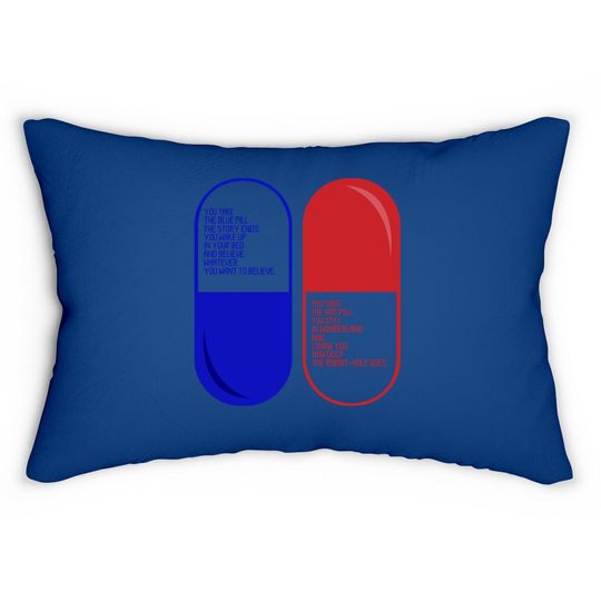 The Matrix Red Pill Or Blue Pill  lumbar Pillow
