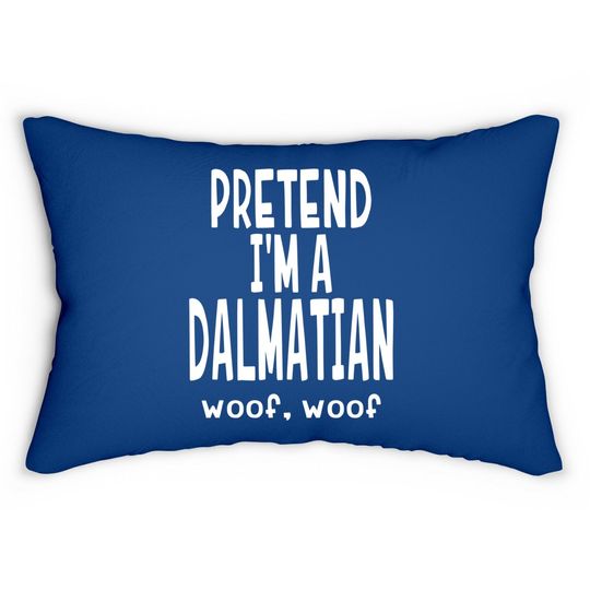 Funny Dalmatian Lumbar Pillow - Lazy Halloween Costume Lumbar Pillow