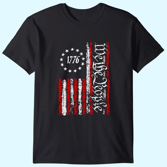 Patriotic Vintage USA Flag 1776 T-Shirts