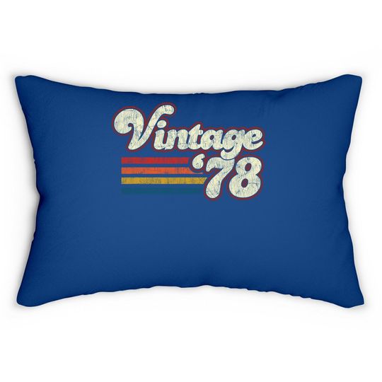 Vintage 1978 43rd Birthday Lumbar Pillow