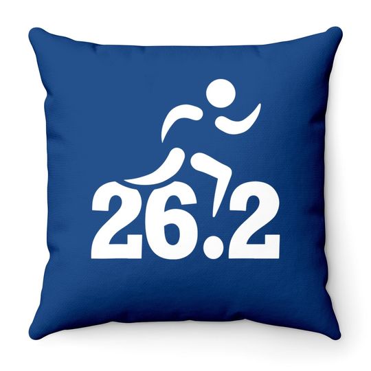 26.2 Miles Marathon Throw Pillow