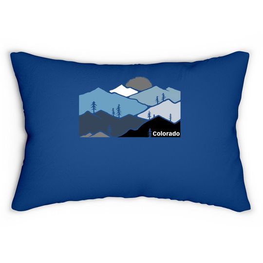 Colorado Mountain Outdoor Retro Landscape Lumbar Pillow