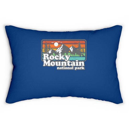 Rocky Mountain National Park Colorado Hiking Camping Gift Lumbar Pillow