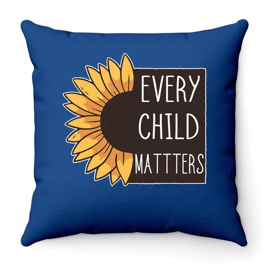 Every Child Matters Child Protector Canada Orange Day Throw Pillow