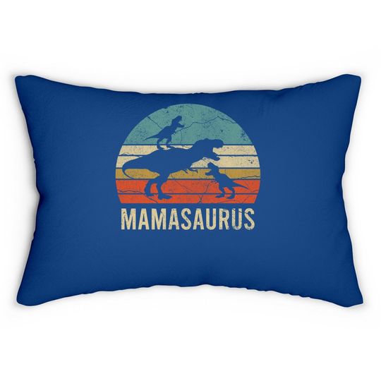 Mommy Mom Mama Dinosaur Two Mamasaurus Gift Lumbar Pillow