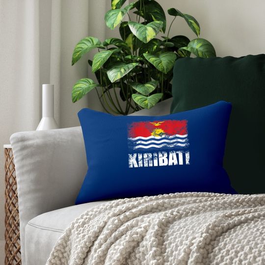 Kiribati Flag Lumbar Pillow