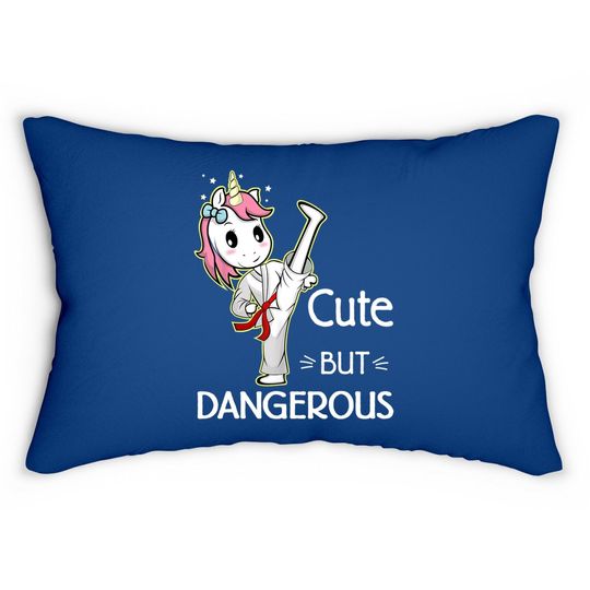 Cute But Dangerous Karate Taekwondo Tt Lumbar Pillow