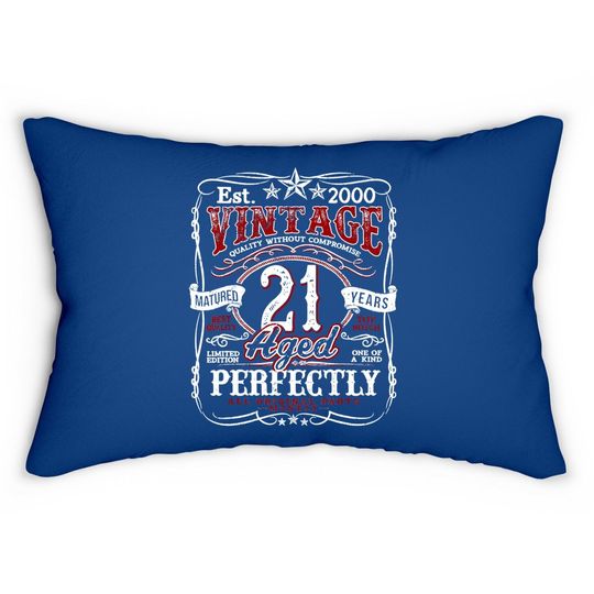 Vintage 21st Birthday 2000 Limited Edition Born In 2000 Lumbar Pillow
