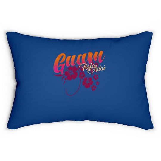 Guam Flower Chamorro | Guamanian Islander Hafa Adai Hibiscus Lumbar Pillow