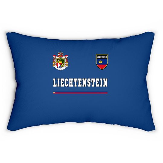 Liechtenstein Flag Football Lumbar Pillow