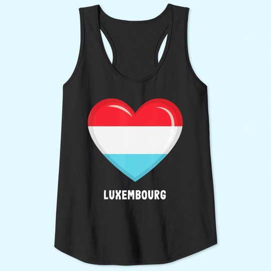 Luxembourg Flag Tank Tops