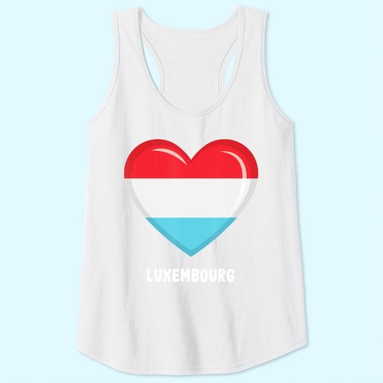 Luxembourg Flag Tank Tops