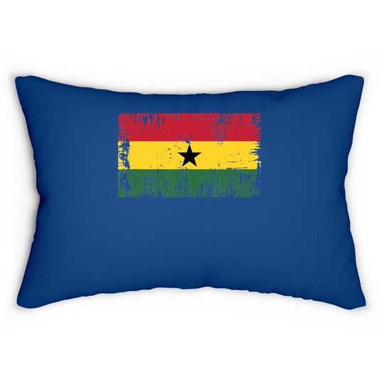 Ghana Ghanaian Flag Gift Football Lumbar Pillow