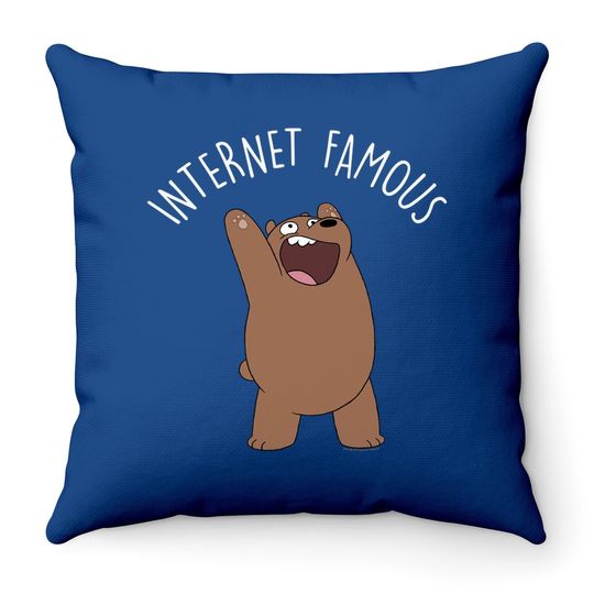 We Bare Bears Grizzly Internet Famous Throw Pillow