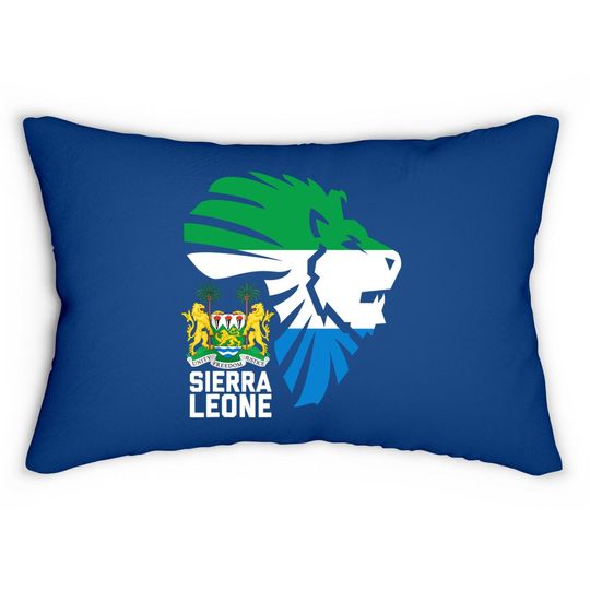 Sierra Leone Seal Lion Africa Diaspora Gift Lumbar Pillow