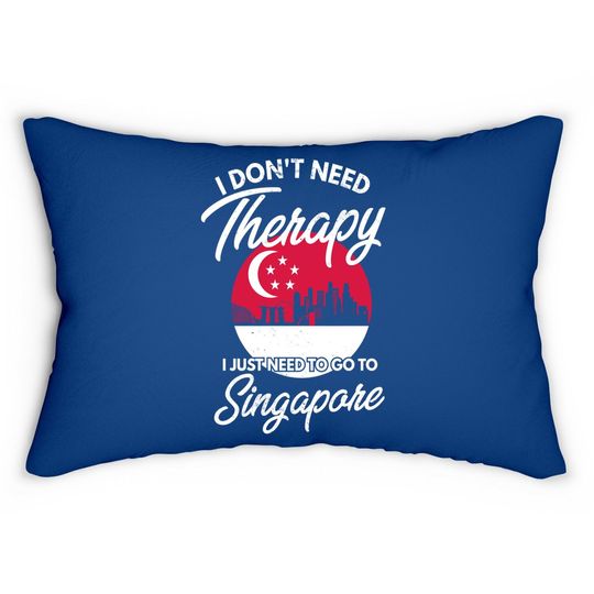 Singapore Flag I Vacation Gift I Singapore Lumbar Pillow