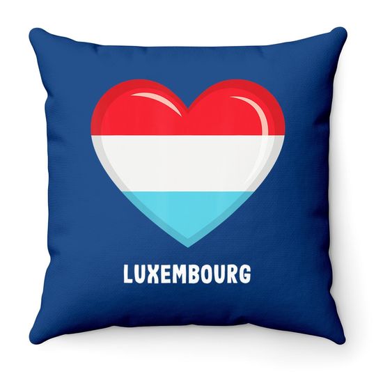 Luxembourg Flag Throw Pillows