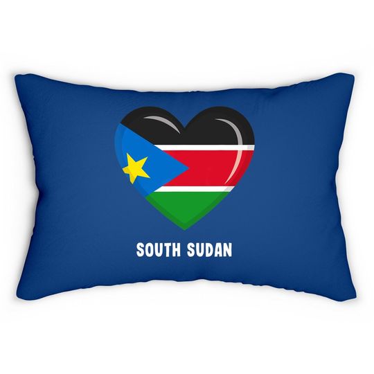 South Sudan Flag Lumbar Pillow | Sudanese Lumbar Pillow