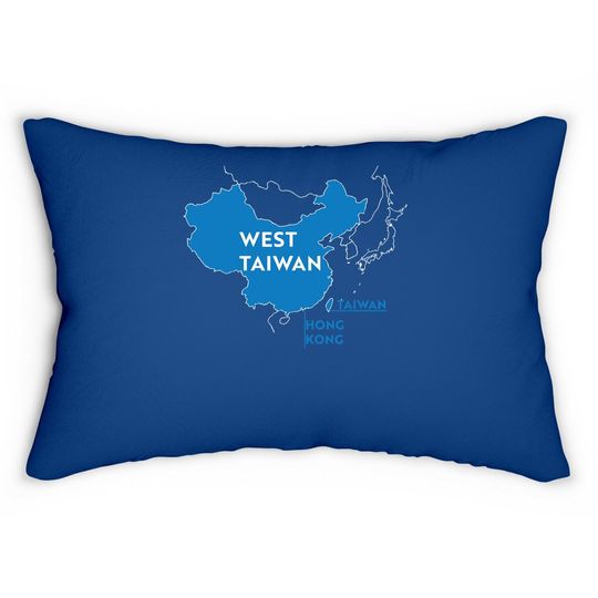 China Map West Taiwan Lumbar Pillow