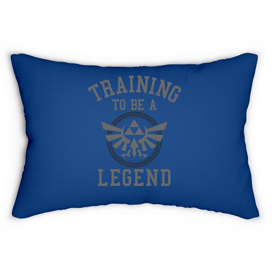 Nintendo Zelda Training To Be A Legend Badge Graphic Lumbar Pillow
