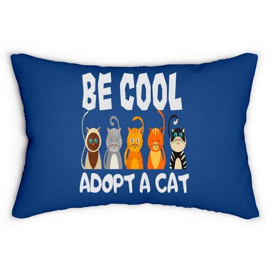 Adopt A Cat Animal Shelter Cat Rescue Lumbar Pillow