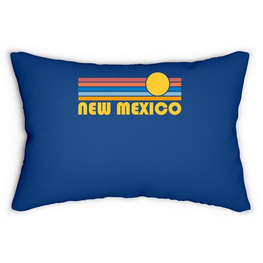 New Mexico Retro Sunset Lumbar Pillow