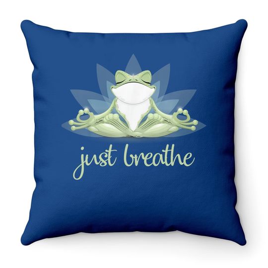 Frog Yoga Meditation Throw Pillow Pilates Yoga Animals Lover Throw Pillow